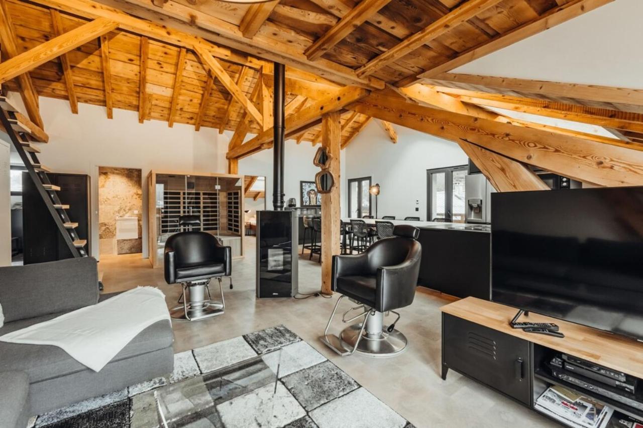 Luxurious 3-Bedroom Flat With Sauna And Garage Шамони Экстерьер фото