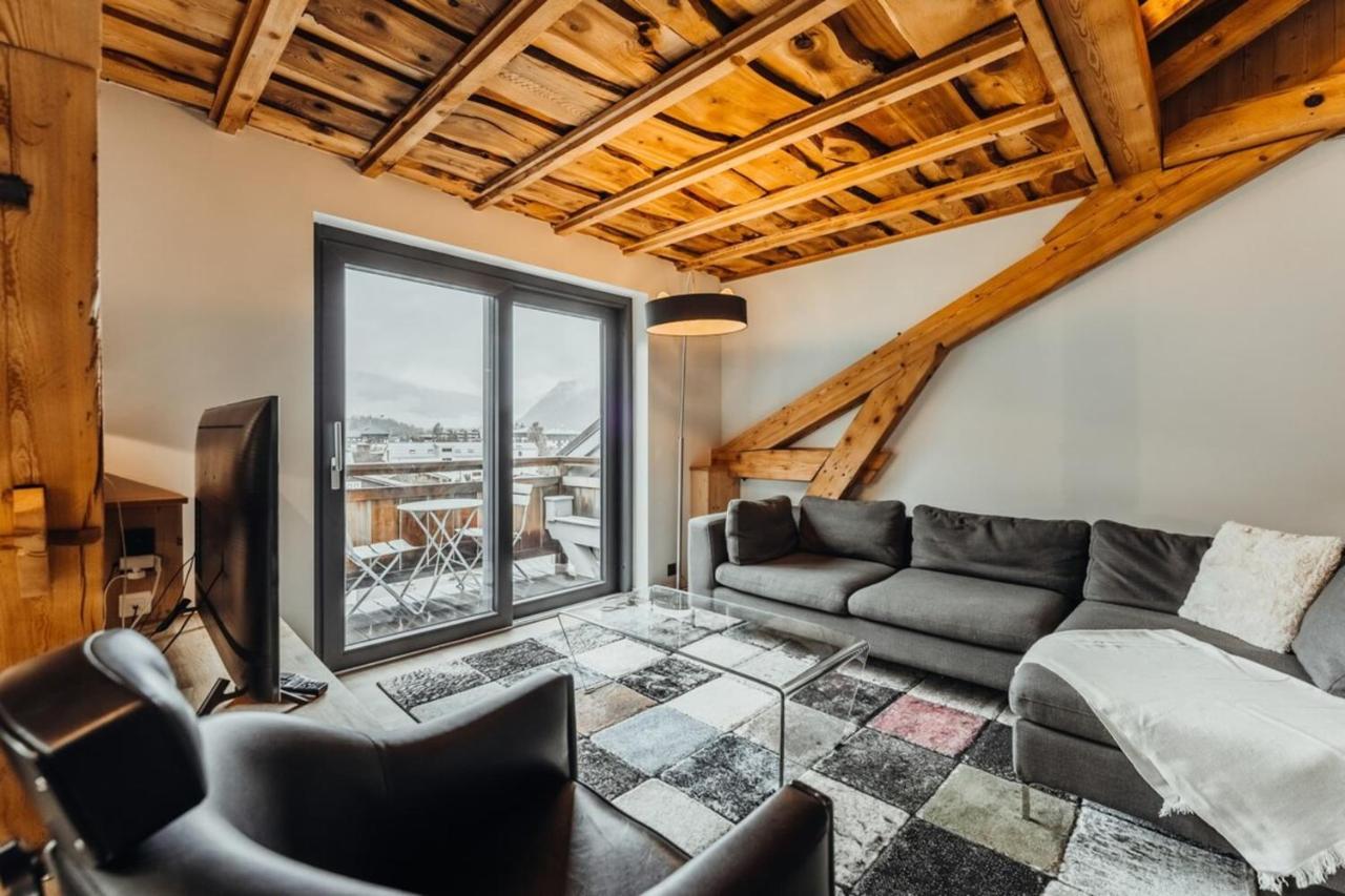 Luxurious 3-Bedroom Flat With Sauna And Garage Шамони Экстерьер фото